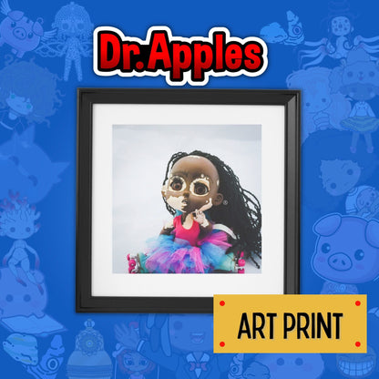 75 Apples - No. 9 | Art Print - Black Girl Skates - OOAK Art Doll | Dr. Apples - Dr. Apples - Lacye A Brown