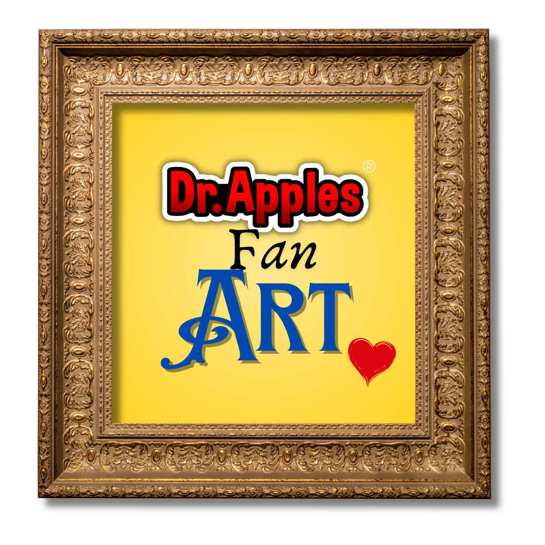 Dr. Apples: The Fun, Fictional, Fantasy Folklore. Homepage featuring a quirky wizard on a dark, humorous quest. Explore award-winning podcasts, young adult novels, and multimedia projects. Discover hidden realms, join the community, and immerse yourself in whimsical adventures. Access links to Twitch, podcasts, PayPal donations, Patreon exclusives, and Tapas readings. Browse featured merchandise, submit fan art, and read blog posts about storytelling techniques and character dynamics