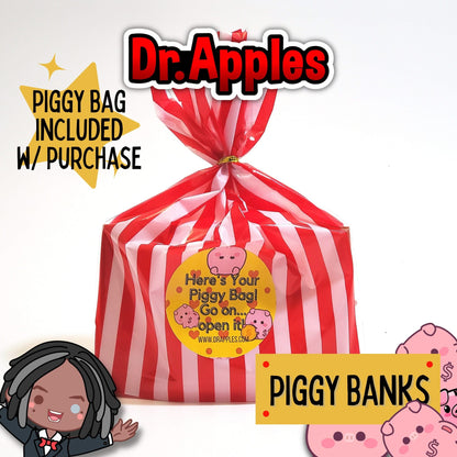 Adopt a Piggy – Choco Pistachio Bliss | A Sweet Guardian of Fortune | Gift | Dr. Apples - Dr. Apples - Lacye A Brown