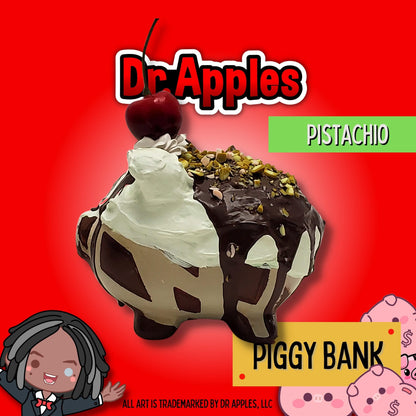 Adopt a Piggy – Choco Pistachio Swirl | A Sweet Guardian of Fortune | Dr. Apples - Dr. Apples - Lacye A Brown