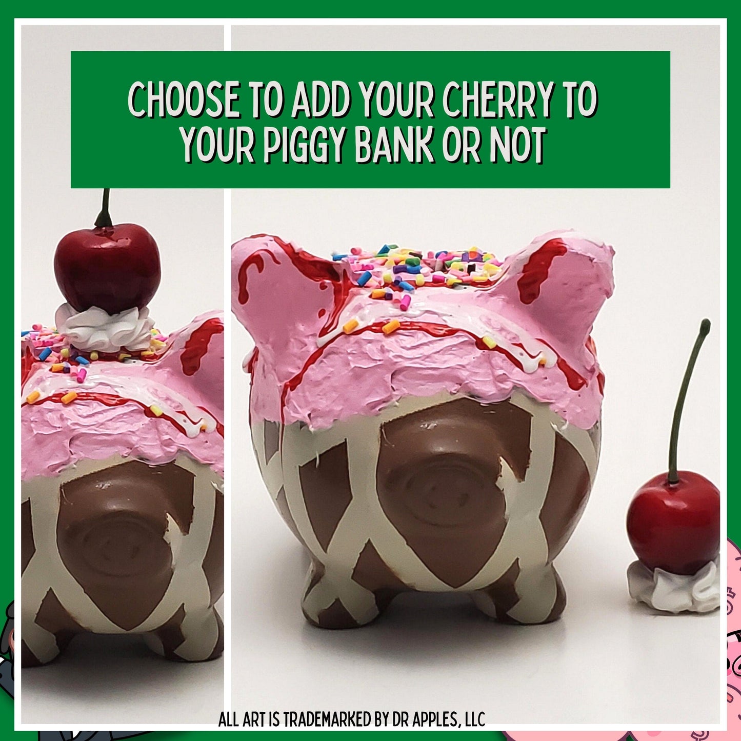 Ice Cream Piggy Banks - Birthday Gifts, Party Favors, Unique Gift - Dr. Apples - Lacye A Brown