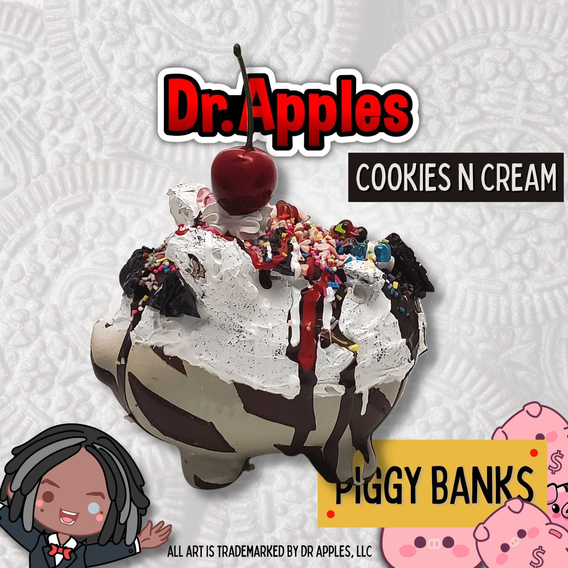 Piggy Bank | Cookies And Cream | Gift | Dr. Apples - Dr. Apples - Lacye A Brown