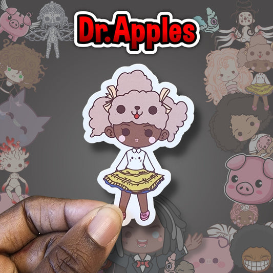 Sticker | Chibi Doll | African American | TuTu | Dr. Apples - Dr. Apples - Lacye A Brown