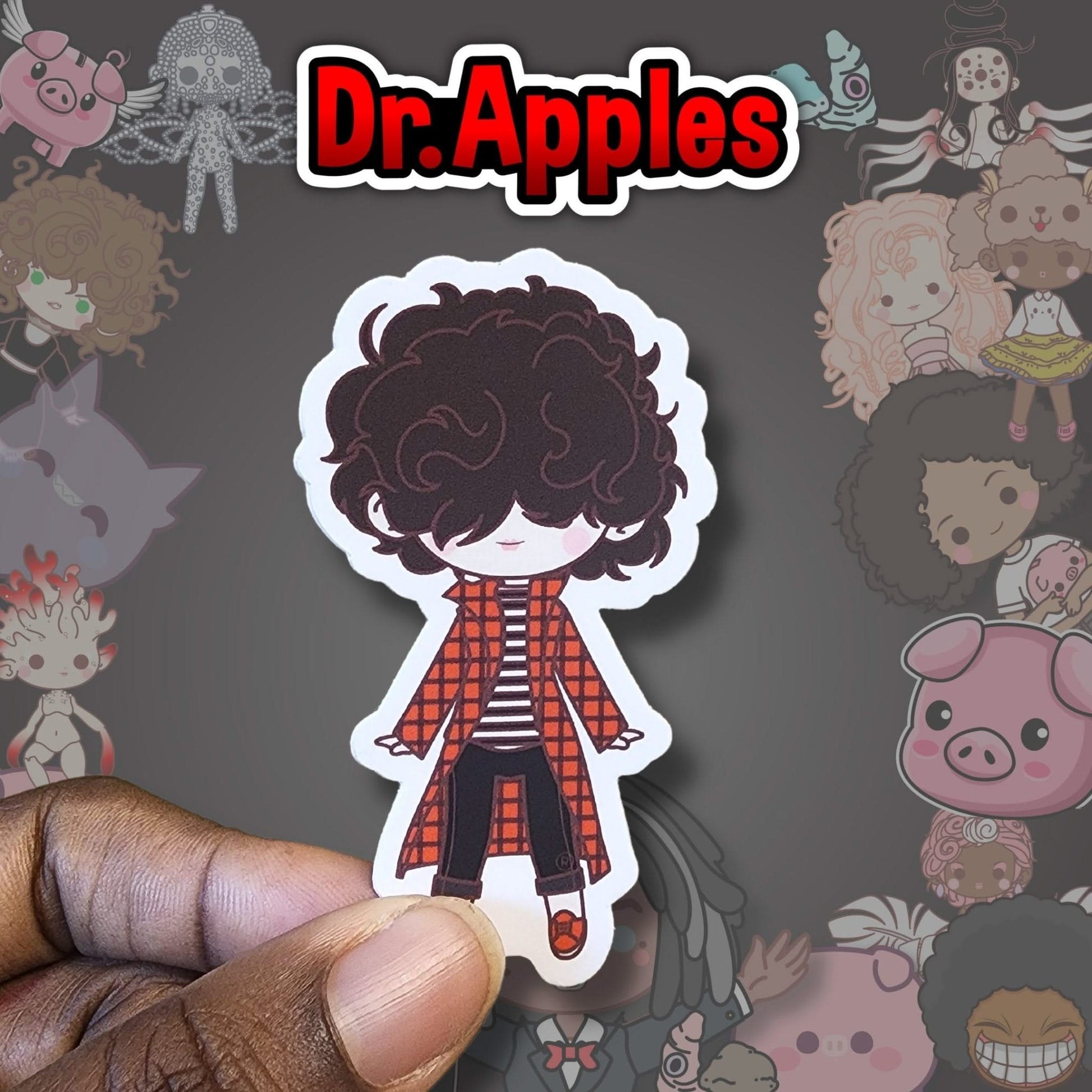 Sticker | Chibi Doll | Non Binary | Vinyl | Dr. Apples - Dr. Apples - Lacye A Brown