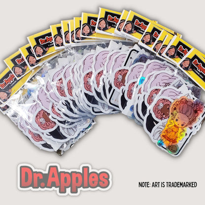 Sticker Pack | Assorted | 6 - Pack | Dr. Apples - Dr. Apples - Lacye A Brown