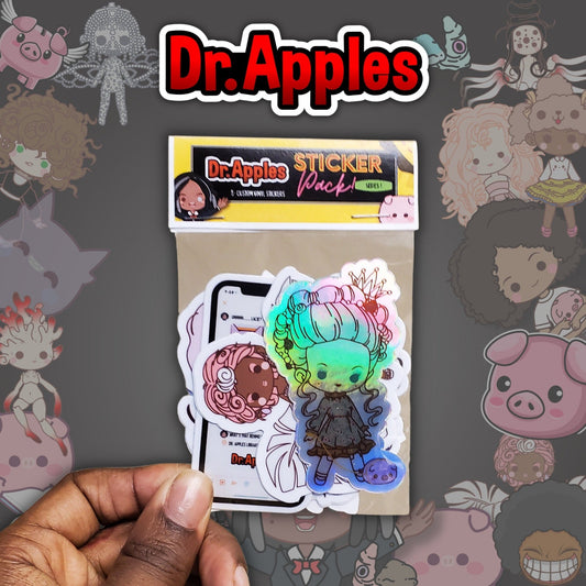 Sticker Pack | Assorted | 6 - Pack | Dr. Apples - Dr. Apples - Lacye A Brown